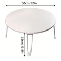 Portable Foldable Round Computer Desk - White - SuperSaverAU - view 3