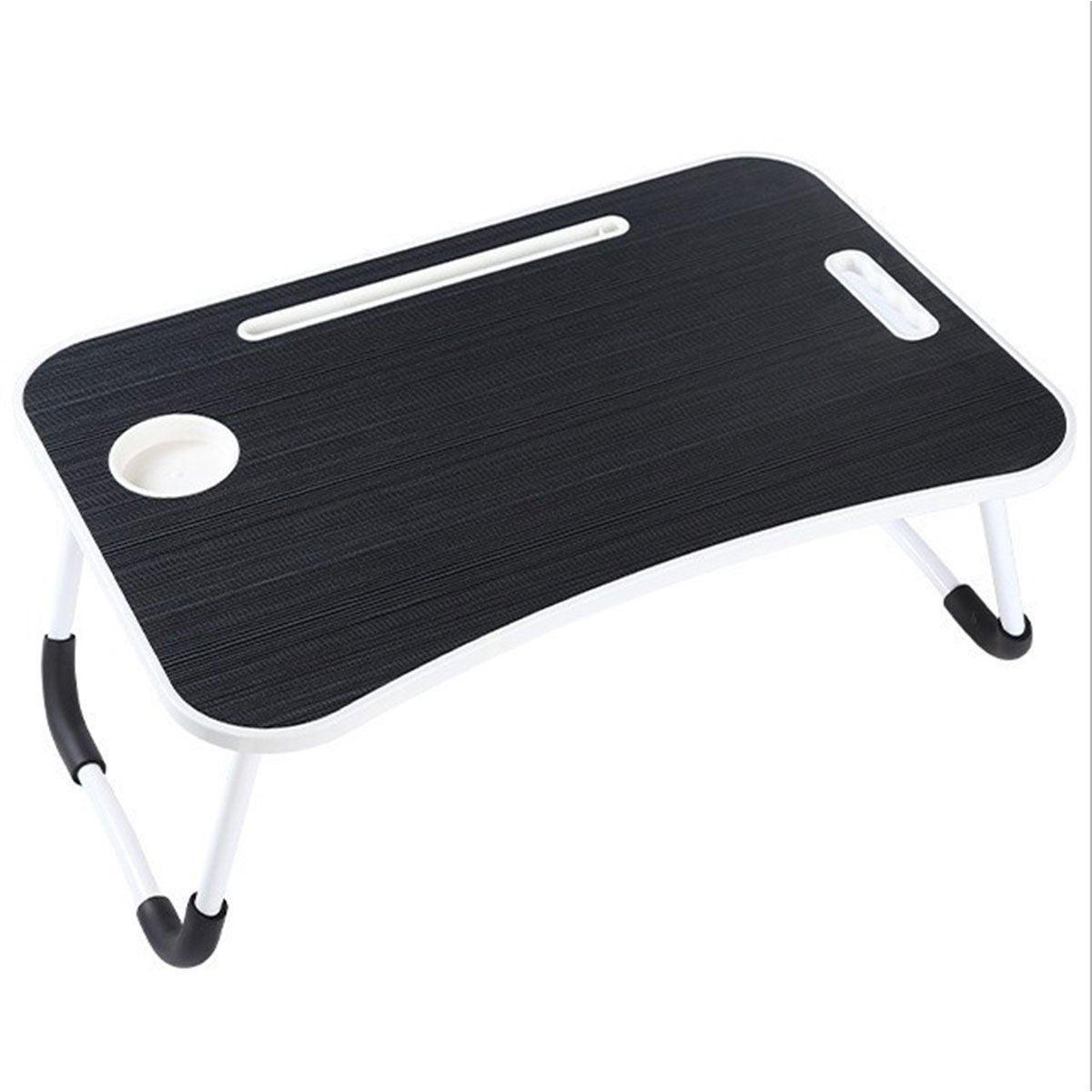 Premium Folding Laptop Bed Table - White with Cup Slot & Tablet Stand - SuperSaverAU - view 9