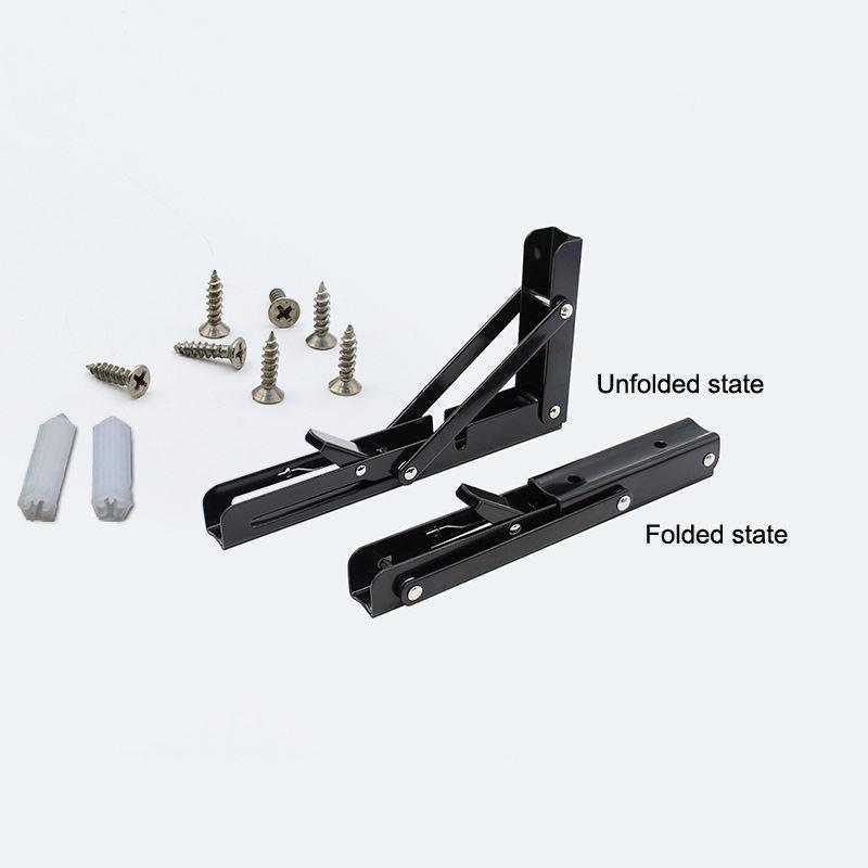 Traderight Table Bracket Folding Stainless Steel 150KG Wall Shelf Bench 2PCS - Black 20in - SuperSaverAU - view 3