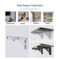 Traderight Table Bracket Folding Stainless Steel 150KG Wall Shelf Bench 2PCS - Black 20in - SuperSaverAU - view 4