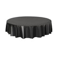 10pcs Round Tablecloth Solid Color Waterproof PEVA Table Cover 213cm Diameter - Black - SuperSaverAU - view 5