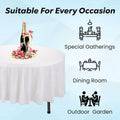 10pcs Round Tablecloth Solid Color Waterproof PEVA Table Cover 213cm Diameter - Red - SuperSaverAU - view 3