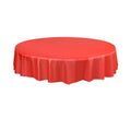 10pcs Round Tablecloth Solid Color Waterproof PEVA Table Cover 213cm Diameter - Red - SuperSaverAU - view 6