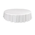 Premium Round PEVA Tablecloths – White 213cm, 10 Pack
