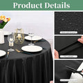 Premium Round PEVA Tablecloths – White 213cm, 10 Pack