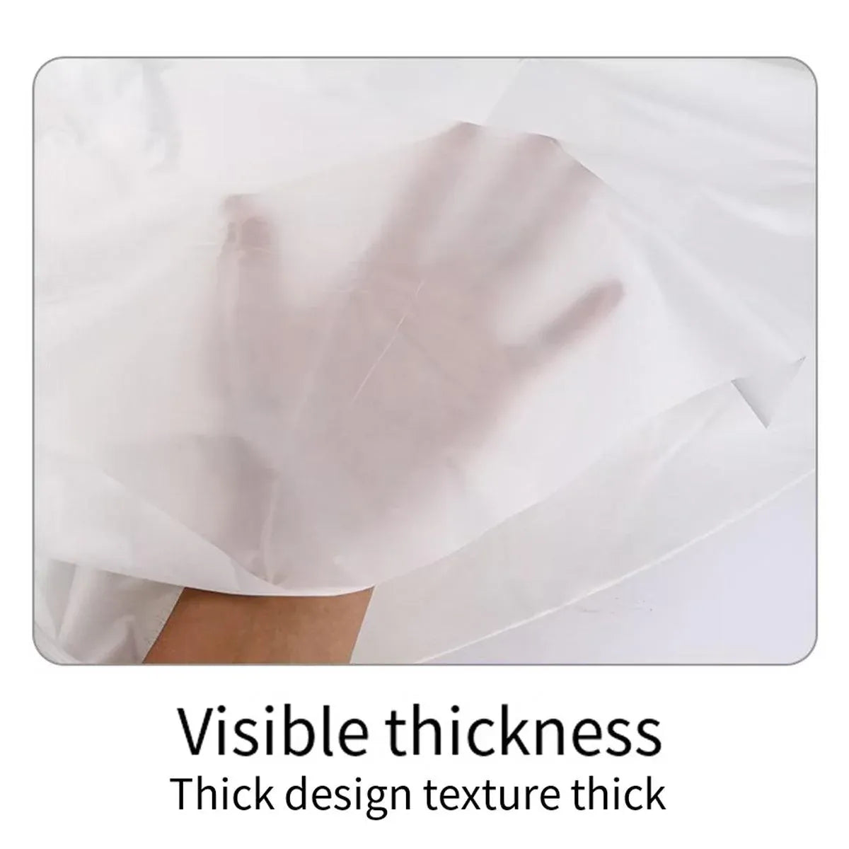 Premium Round PEVA Tablecloths – White 213cm, 10 Pack