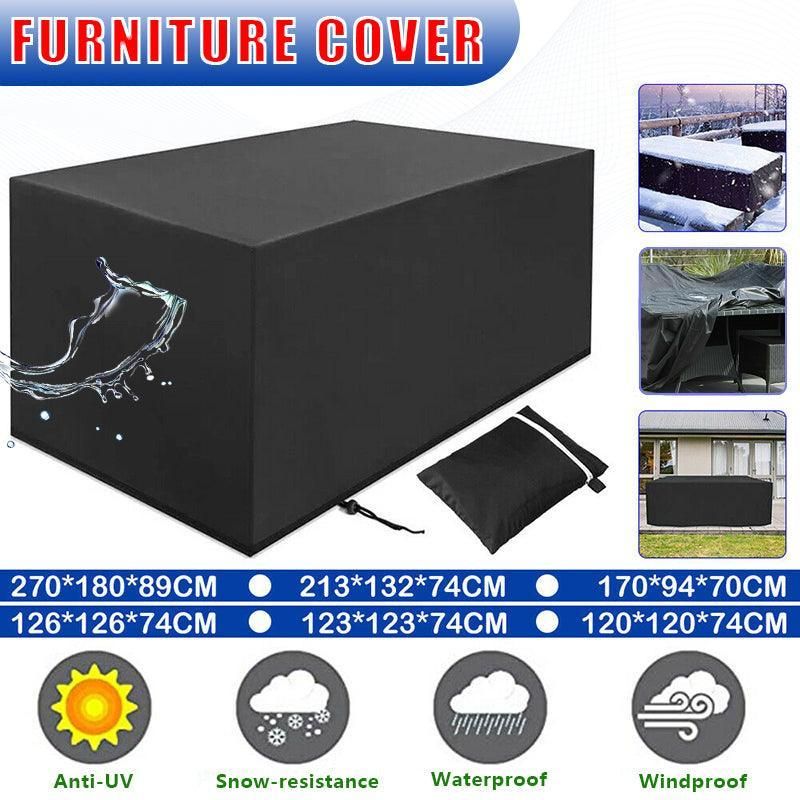 Premium Waterproof Outdoor Furniture Cover – Black 120 x 120 x 74cm