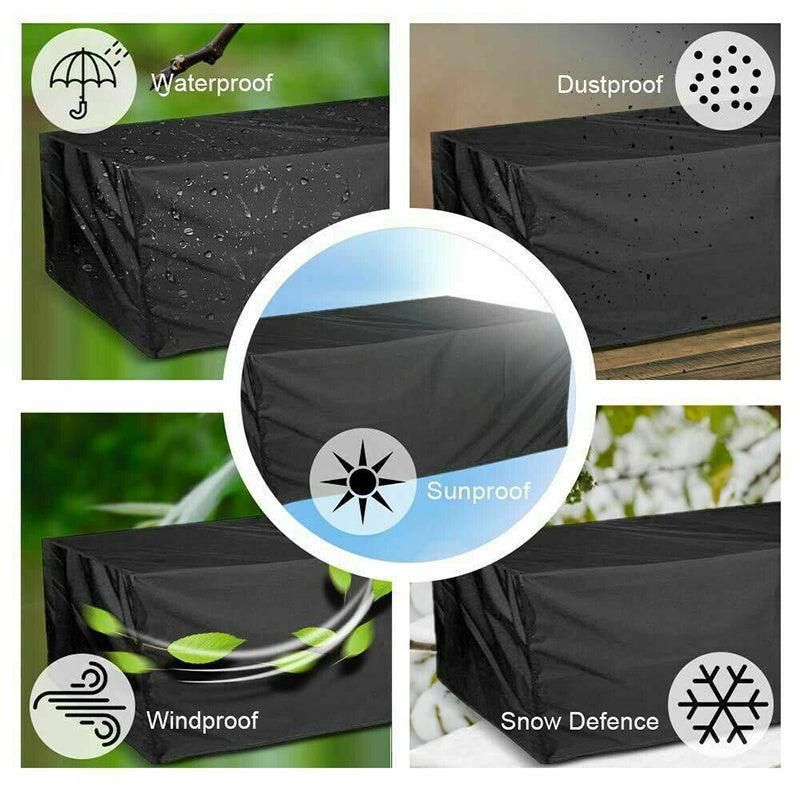 Premium Waterproof Outdoor Furniture Cover – Black 120 x 120 x 74cm