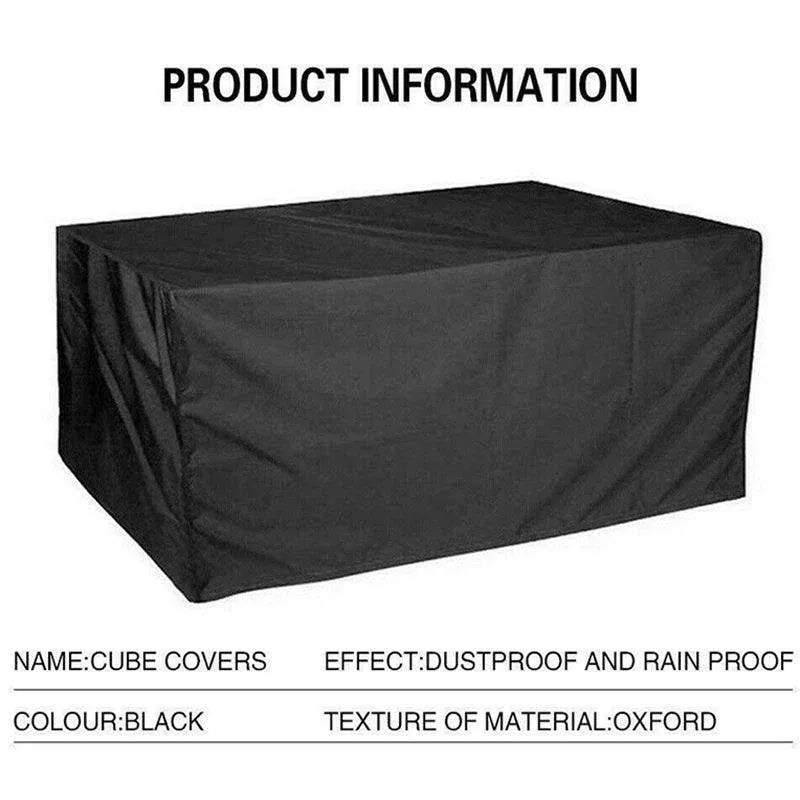 Premium Waterproof Outdoor Furniture Cover – Black 120 x 120 x 74cm