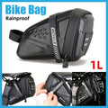 Premium 1L Bicycle Tail Bag with Rainproof EVA Hard Shell & Reflective Logo