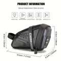Premium 1L Bicycle Tail Bag with Rainproof EVA Hard Shell & Reflective Logo