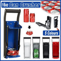 Premium Black Wall Mounted Can Crusher 12oz 16oz with Bottle Opener