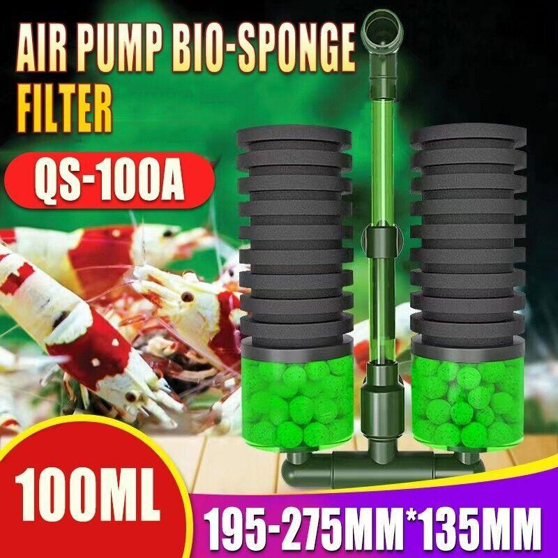 Premium Double Head Aquarium Sponge Filter with Bio Media Boxes