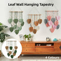 Handmade Braided Cotton Rope Wall Hanging - Green, 90cm x 40cm, Eco-Friendly - SuperSaverAU - view 1