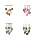 Handmade Braided Cotton Rope Wall Hanging - Green, 90cm x 40cm, Eco-Friendly - SuperSaverAU - view 2