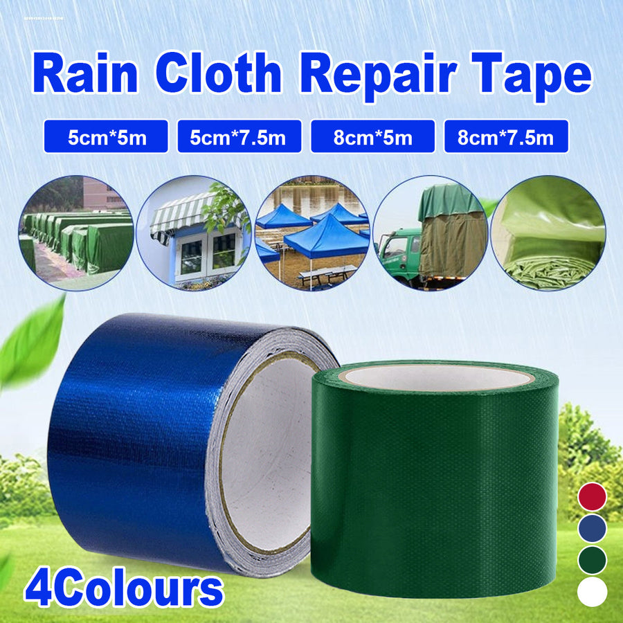 Premium Waterproof Tarpaulin Repair Tape - Red, 8cm x 7.5m, 2 Pack