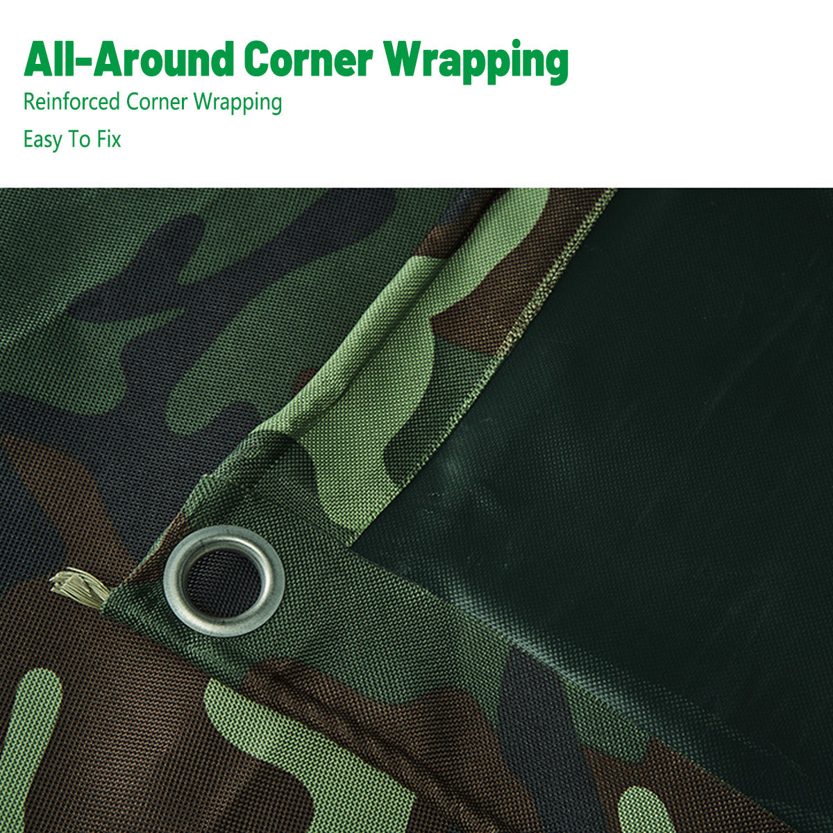 Premium Camouflage PVC Tarpaulin Tarp – 3 x 3m