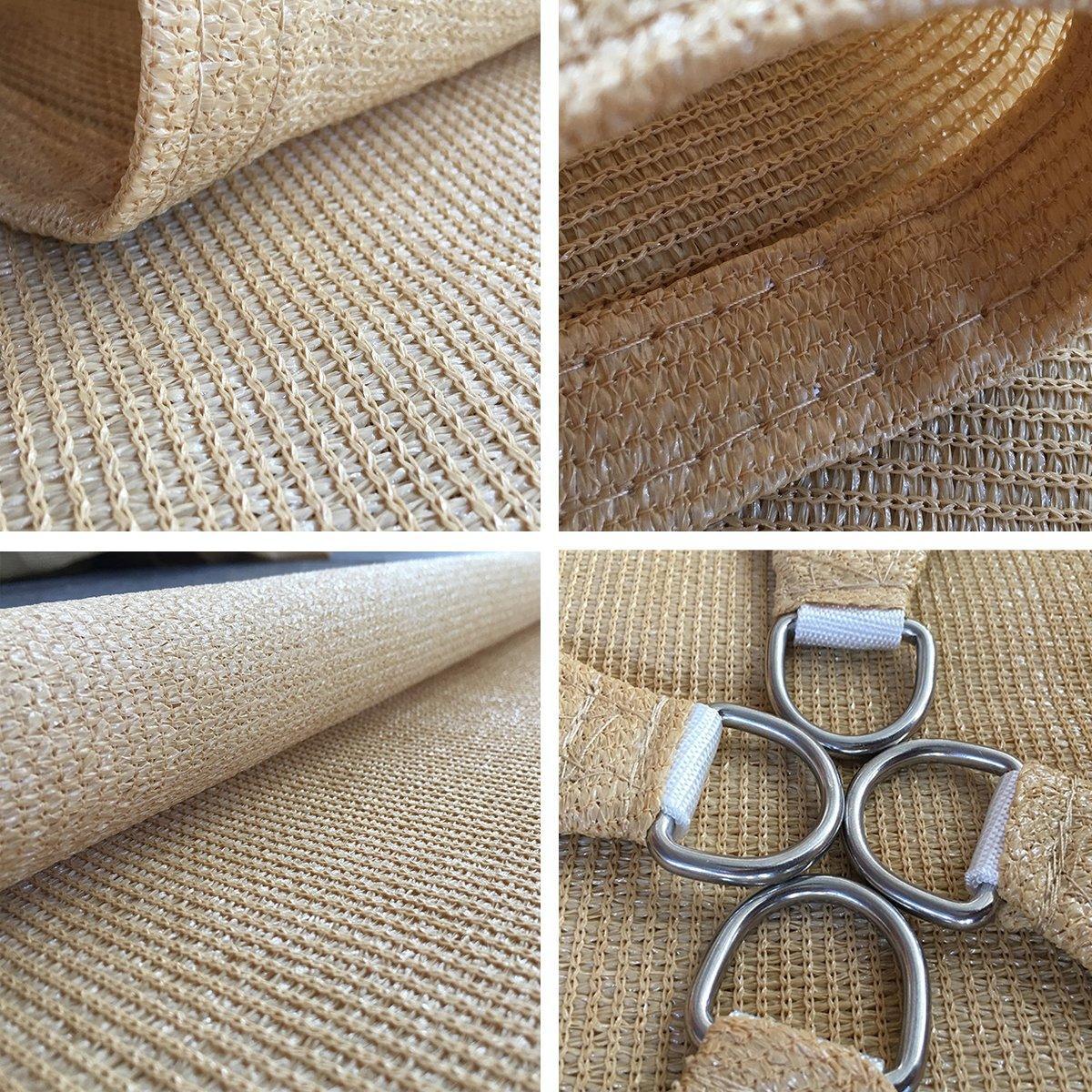 Premium Rectangular Breathable Shade Sail Canopy – Beige 2 x 4m