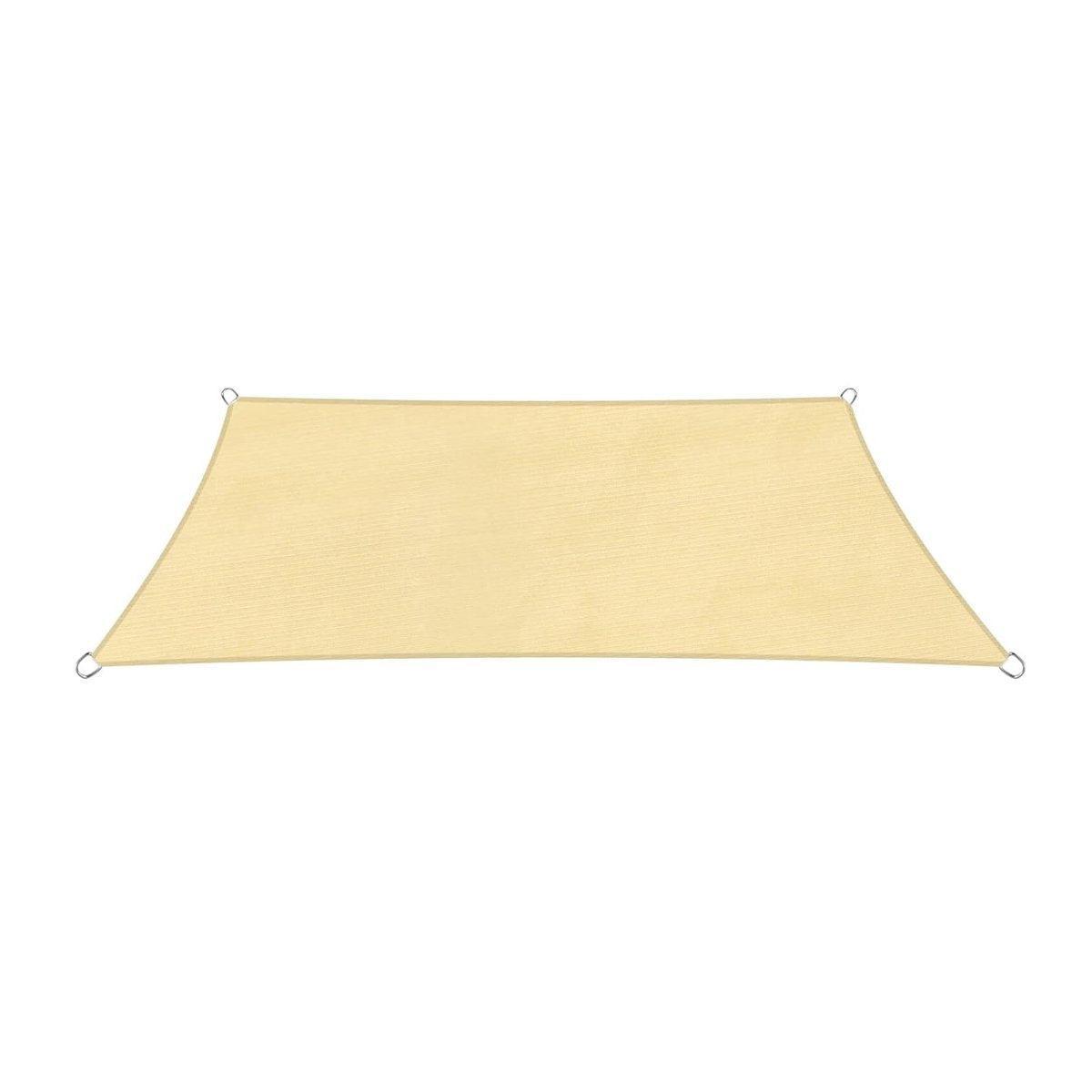 Premium Rectangular Breathable Shade Sail Canopy – Beige 2 x 4m