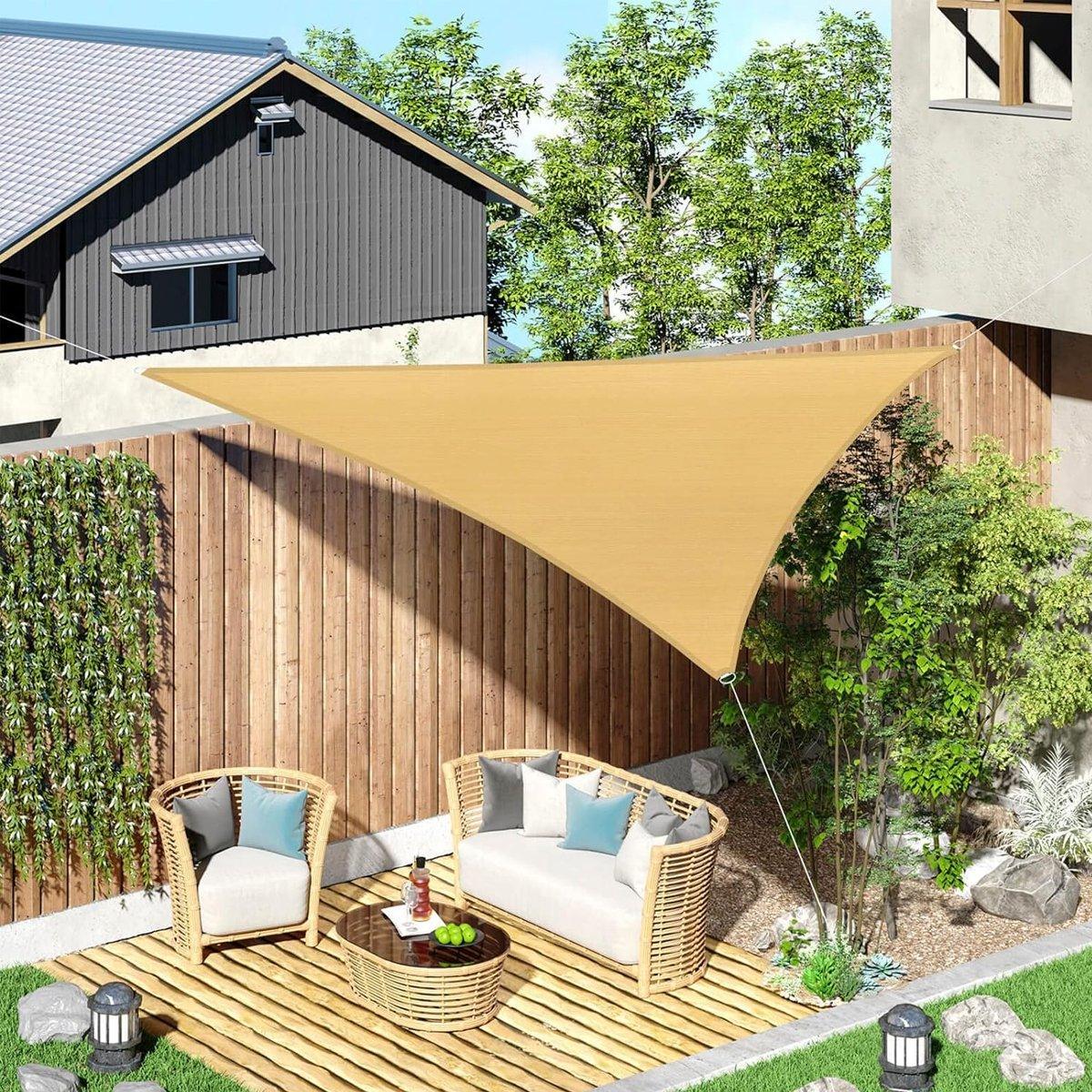 Outdoor Breathable Shade Sail Canopy Triangle Square 3*6m UV Protection - SuperSaverAU - view 5