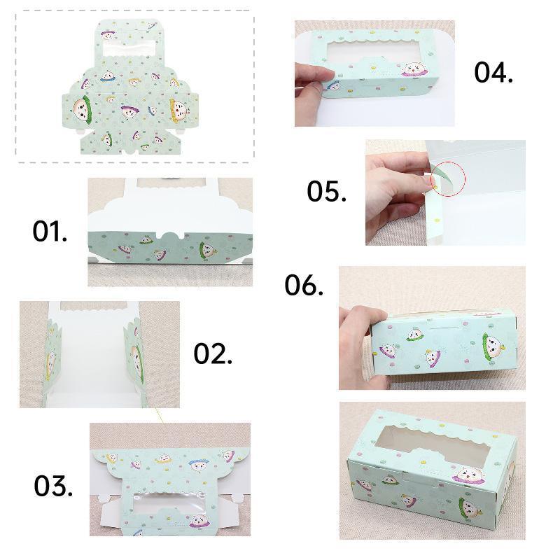 50PCS Premium Cake Packaging Boxes - Clear Window Food Grade Cardboard - SuperSaverAU - view 3