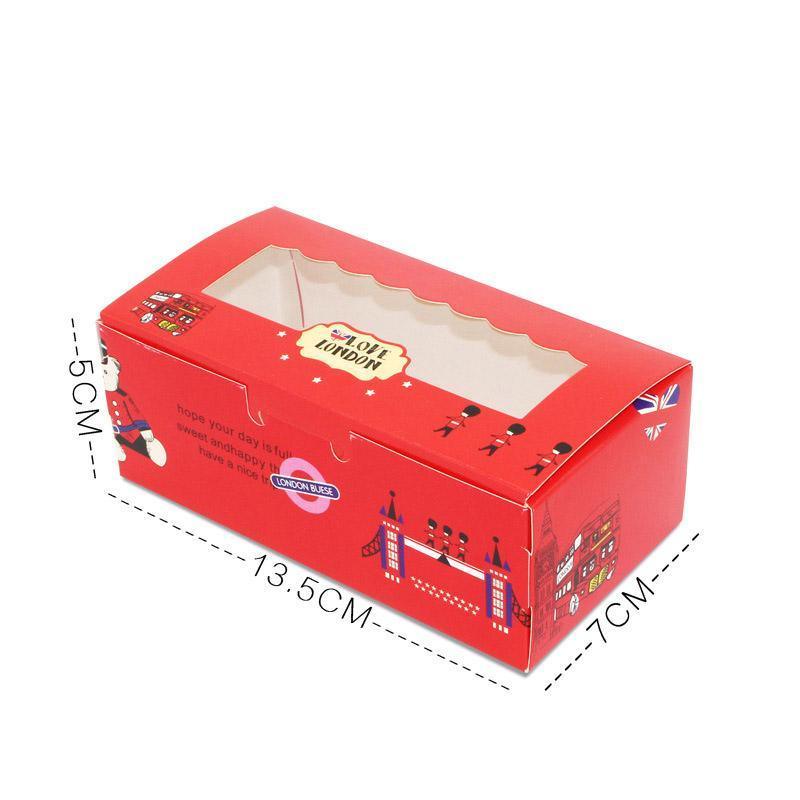 50PCS Premium Cake Packaging Boxes - Clear Window Food Grade Cardboard