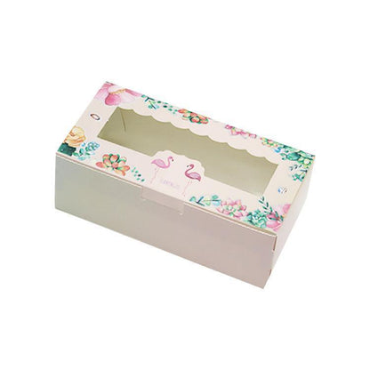 50PCS Premium Cake Packaging Boxes - Clear Window Food Grade Cardboard