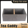 Double Compartment Tea Caddy for Tea Bags and Sugar Storage - SuperSaverAU - view 1