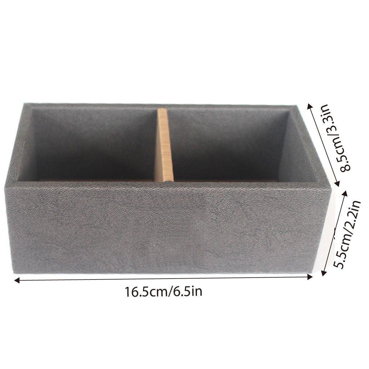 Double Compartment Tea Caddy for Tea Bags and Sugar Storage