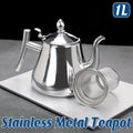 Stainless Steel Teapot Kettle 1L with Built-in Strainer for Restaurant & Home Use - SuperSaverAU - view 1