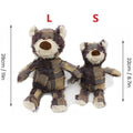 Premium Brown Plush Squeaky Bear Dog Toy for Puppies & Small Dogs - 28cm