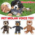 Premium Purple Plush Squeaky Bear Dog Toy for Puppies & Small Dogs - 22cm