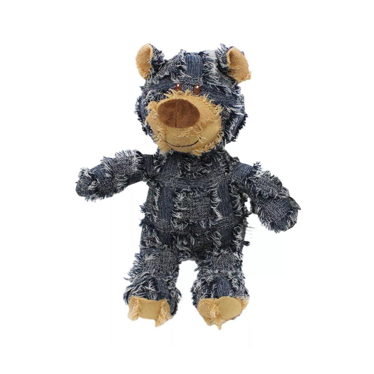 Premium Purple Plush Squeaky Bear Dog Toy for Puppies & Small Dogs - 28cm