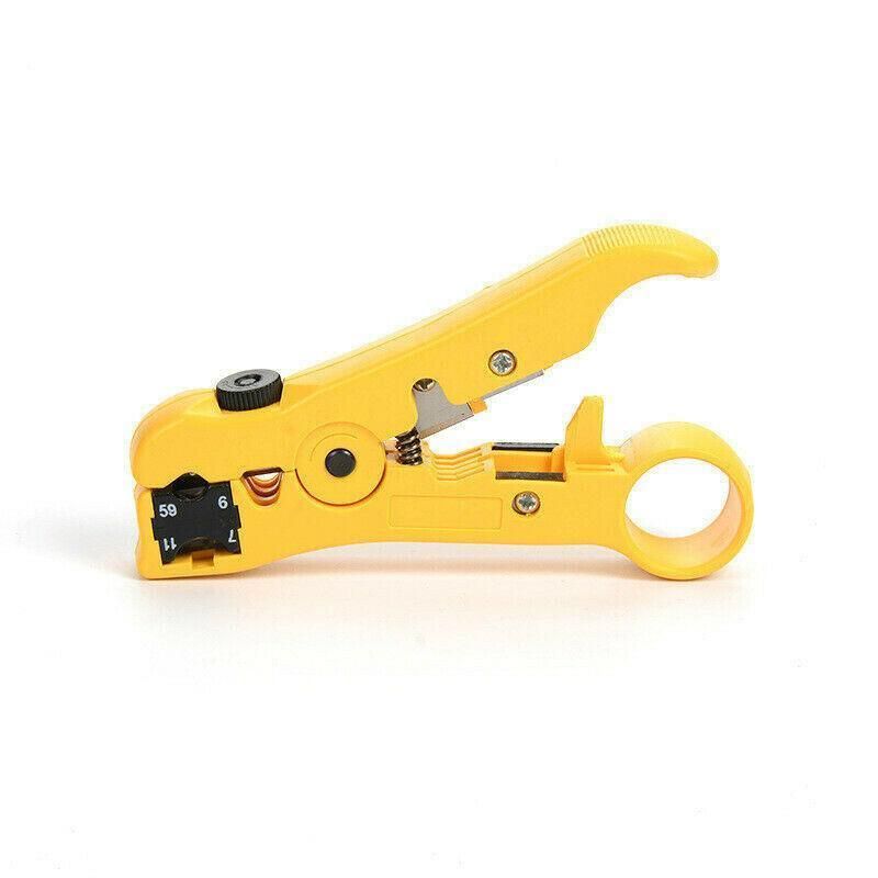 Premium 2 Piece Coaxial Cable Crimper & Stripper Kit for RG6 RG59 RG11