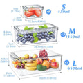 10PCS Clear PET Food Storage Box Set - Refrigerator Organizer - SuperSaverAU - view 3