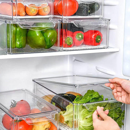 10PCS Clear PET Food Storage Box Set - Refrigerator Organizer