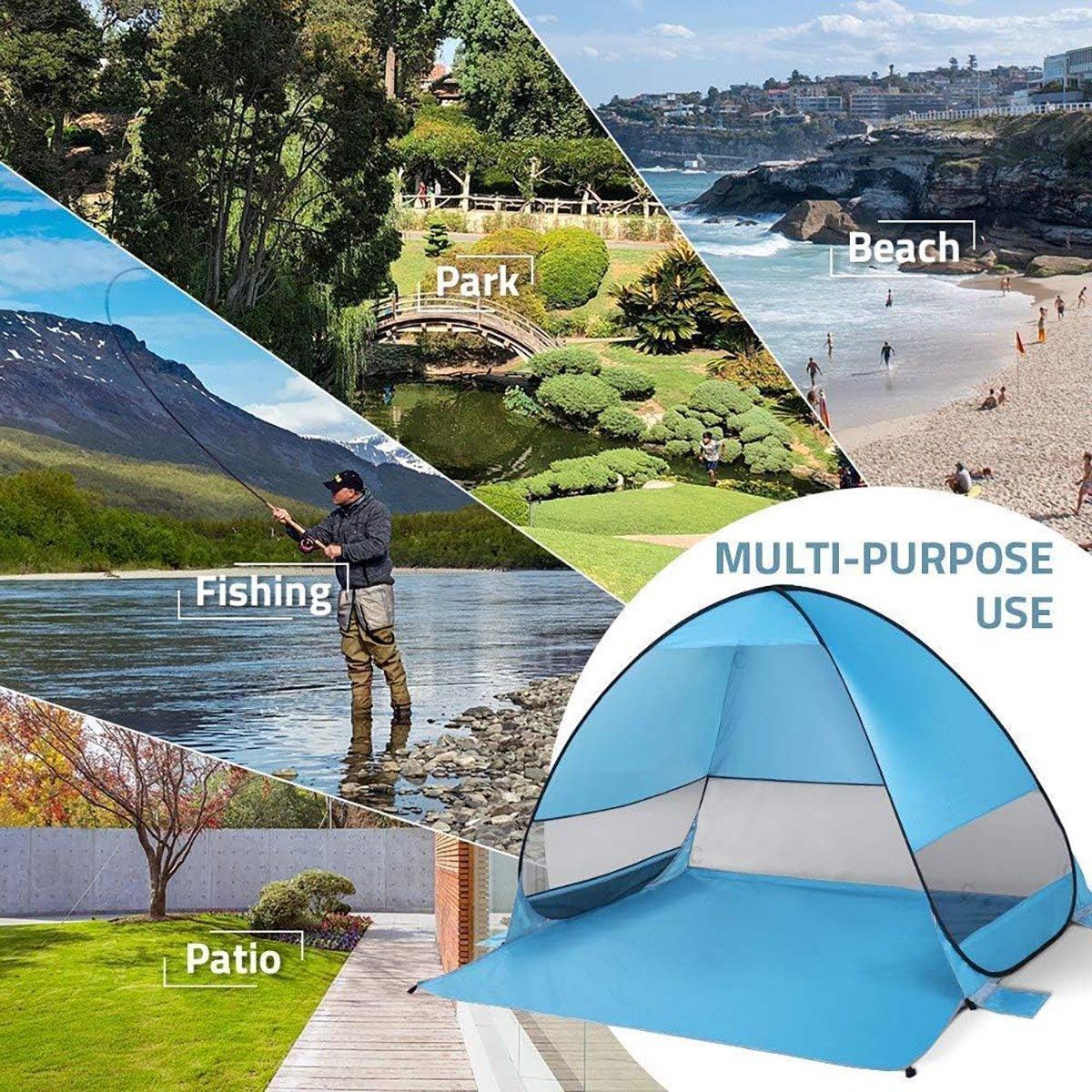 Automatic Pop Up Beach Tent UV Protection Portable Sunshade Shelter Outdoor - SuperSaverAU - view 3