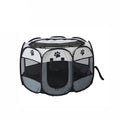 8 Panel Pet Tent Playpen Portable Dog Cat Crate - L (91X91X58CM) Grey - SuperSaverAU - view 6