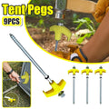 9PCS High Strength Carbon Steel Tent Stakes Outdoor Camping Pegs M8x200 Durable - SuperSaverAU - view 1