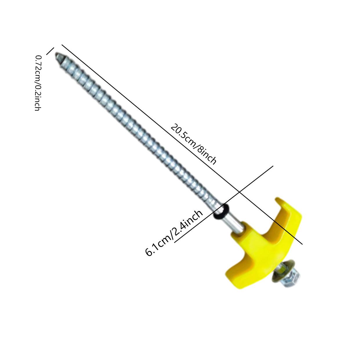 9PCS High Strength Carbon Steel Tent Stakes Outdoor Camping Pegs M8x200 Durable - SuperSaverAU - view 2