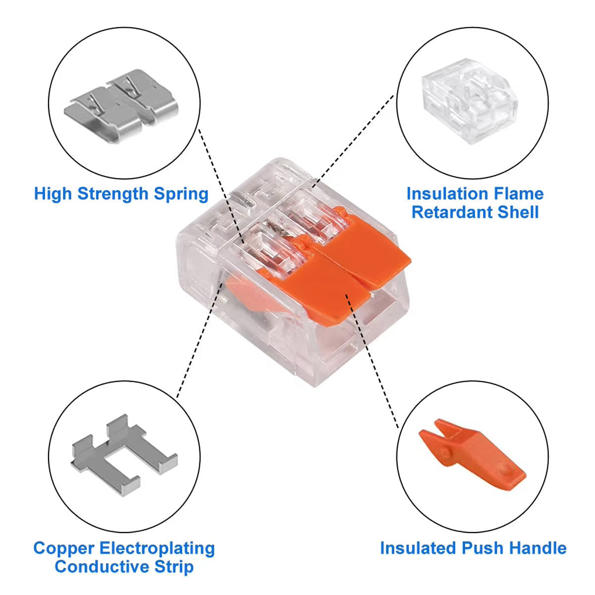 76-Piece Terminal Block Connector Kit for Home Wiring