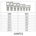 Premium 4WD Tinned Copper Cable Lug Kit with Assortment Box - 100pc SC6-SC25