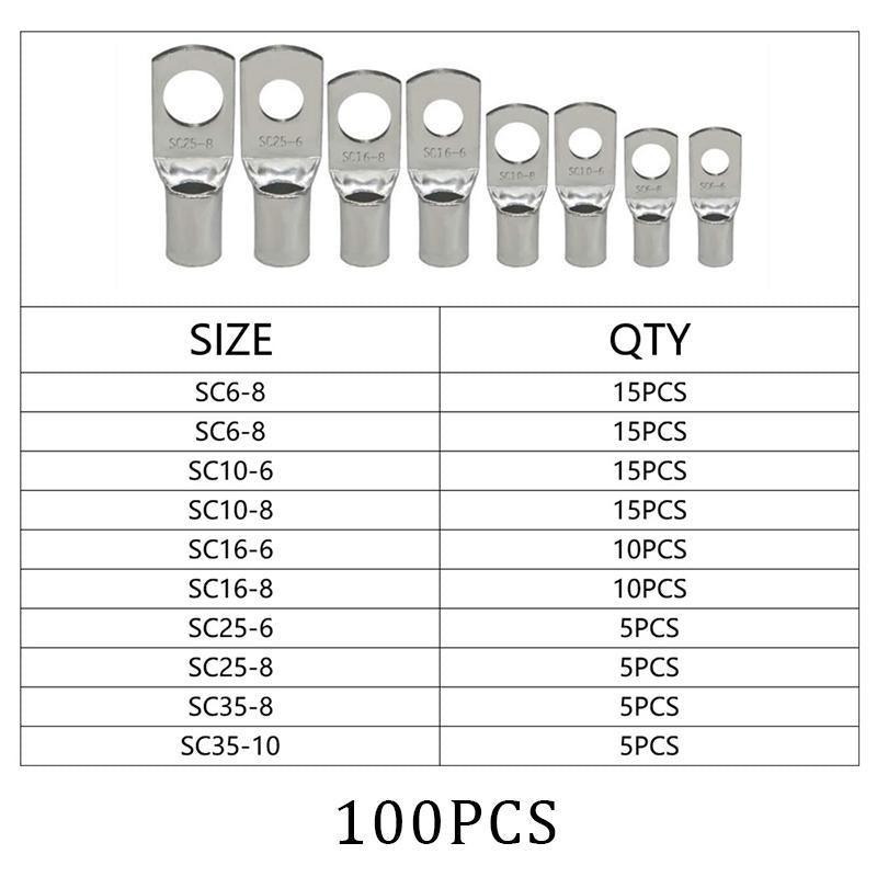 Premium 4WD Tinned Copper Cable Lug & Heat Shrink Kit - 240pc SC4-SC25