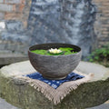 Premium Ancient Resin Fish Tank Lotus Flower Pot - 35cm