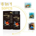Premium 6-in-1 Aquarium & Pool Water Quality Test Strips - 50pcs
