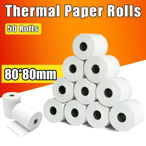 Premium Thermal Paper Receipt Rolls – 80 x 80mm, 50 Rolls