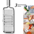 Premium 304 Stainless Steel Vegetable Grater Kit – 3 Blades