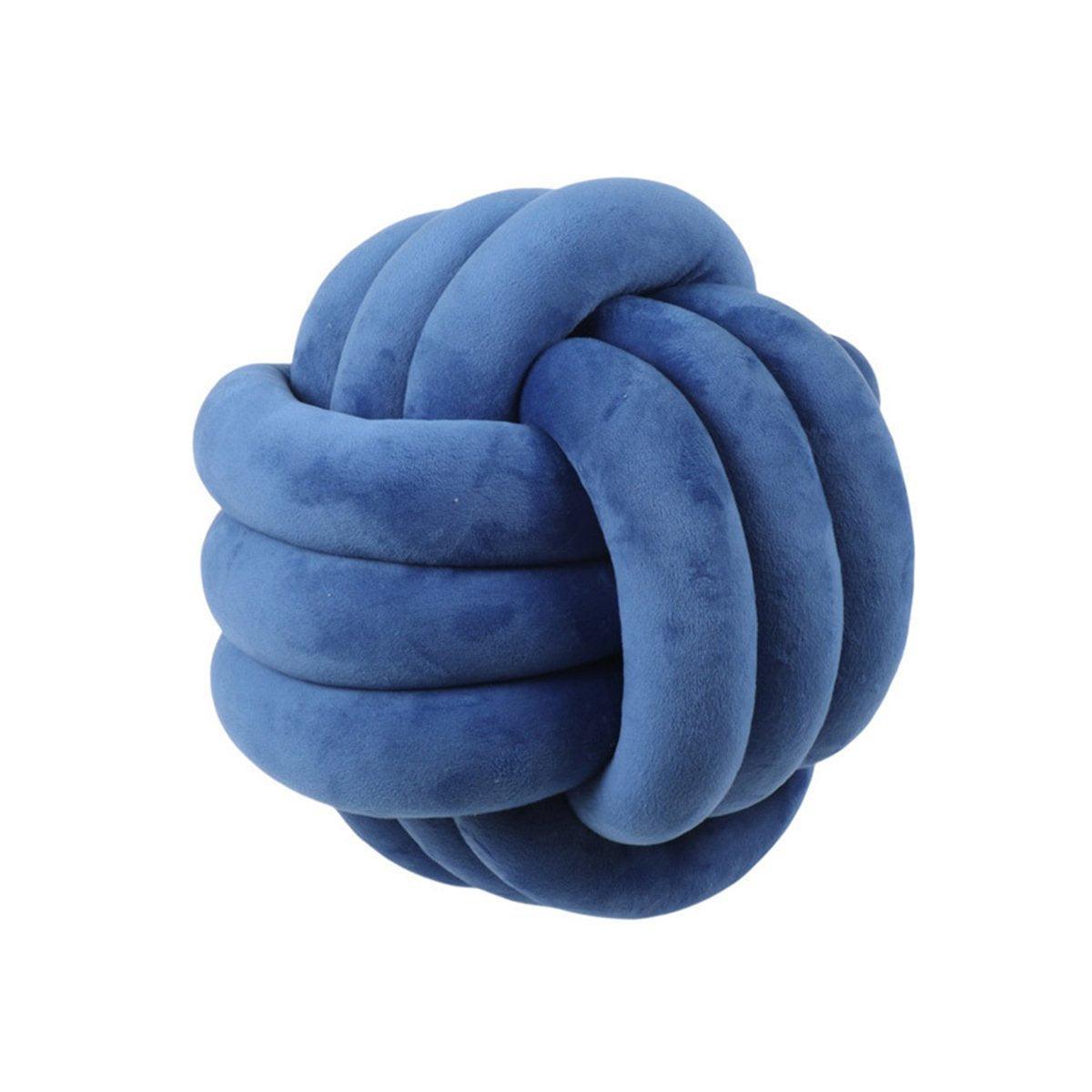 Three-Strand Braided Round Pillow Sofa Cushion Decorative Pillow for Living Room - Azure