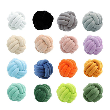 Three-Strand Braided Round Pillow Sofa Cushion Decorative Pillow for Living Room - Curcuma