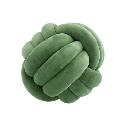 Three-Strand Braided Round Pillow Sofa Cushion Decorative Pillow for Living Room - Light Blue